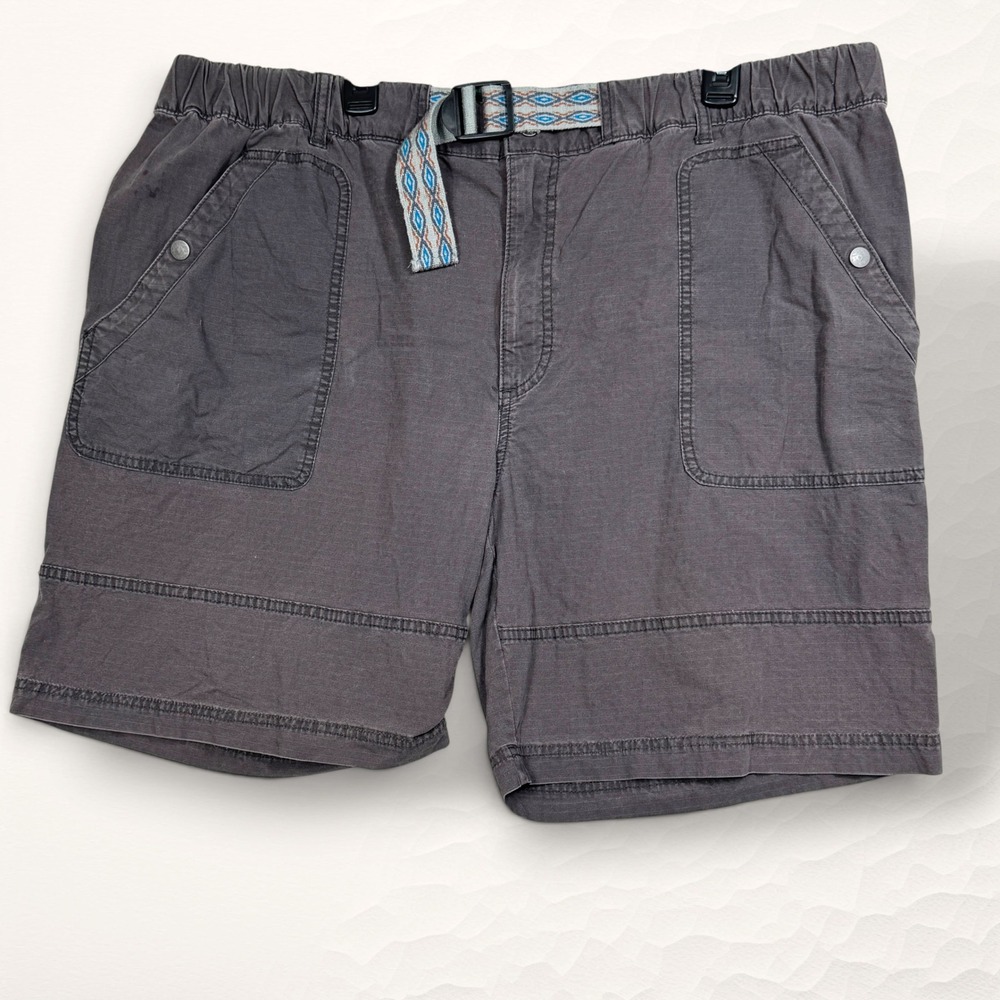 The Foundry Supply Co Cargo Shorts Mens 42‎ Gray Gorpcore Belted
